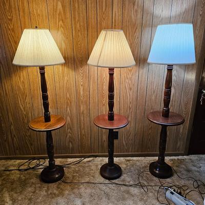 Five Wood Lamps w/Shades (G5-JS)