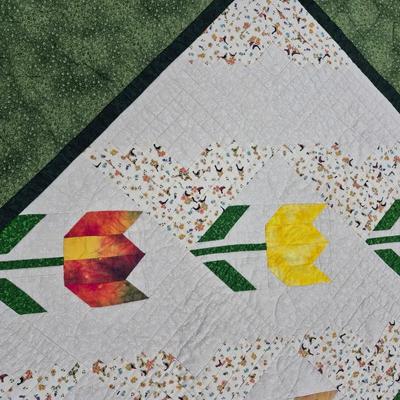 Tulip Hand Stitched Quilt