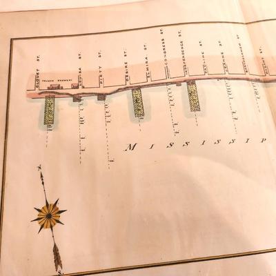 Lot #216 New Orleans Harbor, 4th District 1892 - Showing Complete Spur Dikes