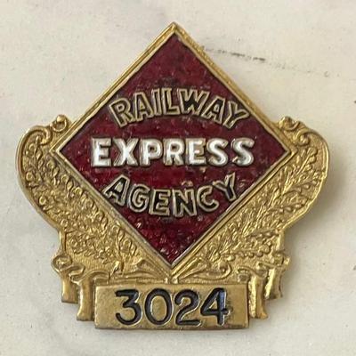 Vintage Original Railway Express Agency Badge