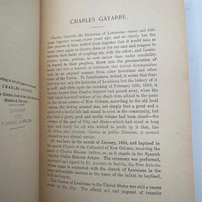 Four-volume set of "History of Louisiana" by Charles Gayarré