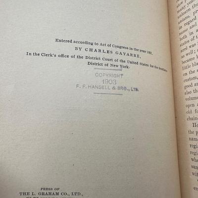 Four-volume set of "History of Louisiana" by Charles Gayarré