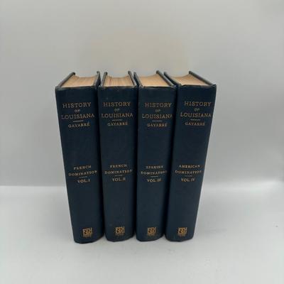 Four-volume set of "History of Louisiana" by Charles Gayarré