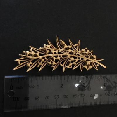 Beautiful vintage trifari 1960s Pearl gold leaf brooch