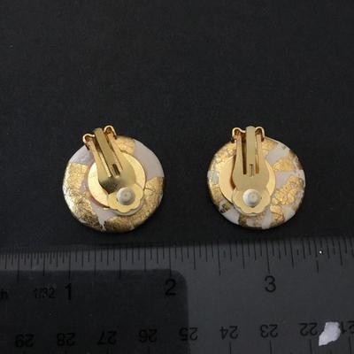 Vintage coin clip on earrings