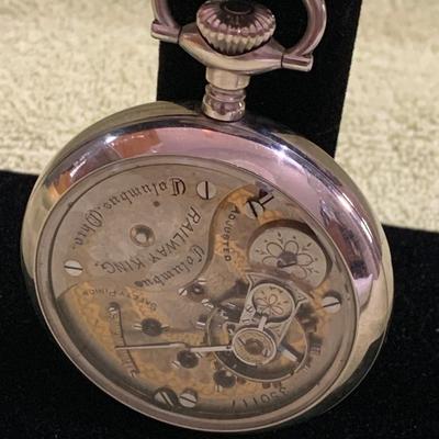 Columbus Watch Co Railway King Pocket Watch #350117