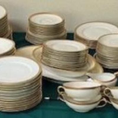 Large Assortment Of Gold Rimmed China