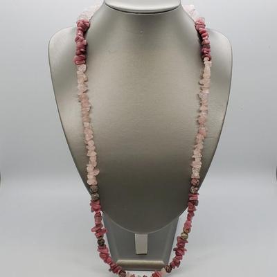 LOT 49: 30" Strand Natural Gemstone Necklace