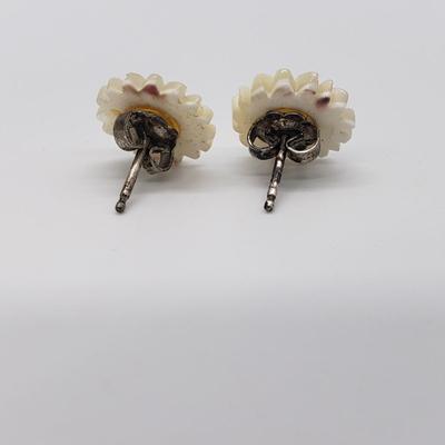 LOT 59: Misc. LOT -Reed & Barton Owl Damascene Brooch & mother of pearl earrings, pendants, pins, buttons and more