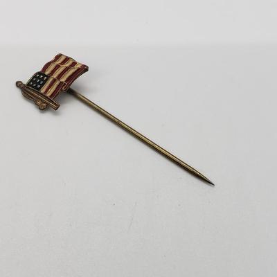 LOT 61: Collection of Antique Enameled Stick Pins & Others