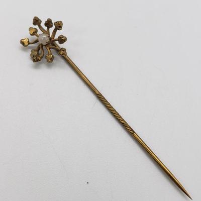 LOT 61: Collection of Antique Enameled Stick Pins & Others