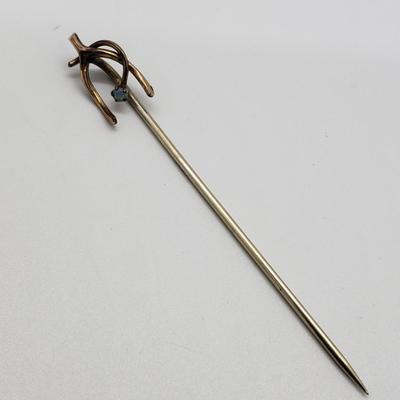 LOT 62: Assortment of Antique Stick Pins, Egyptian Revival, Porcelain Cameo, Art Nouveau & More