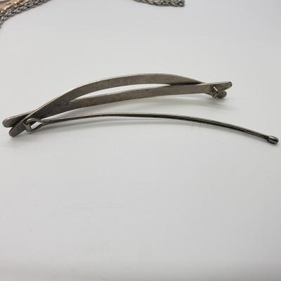 LOT 63: Collection of Pendants and Necklaces with Silver Tone Hair Barrette