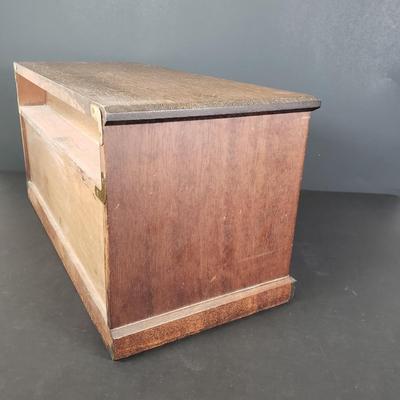 LOT 64: Vintage Wooden 7 Drawer Velvet Lined Jewelry Box by Mele