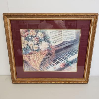 LOT 129: Framed Print "Music Room VI-Romantic Overture" Singed Lena Liu
