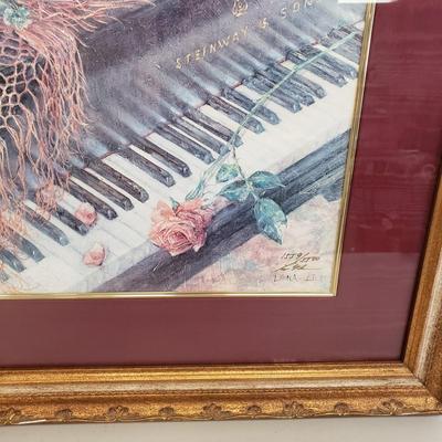 LOT 129: Framed Print "Music Room VI-Romantic Overture" Singed Lena Liu