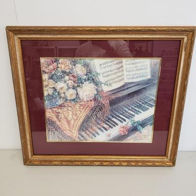 LOT 129: Framed Print "Music Room VI-Romantic Overture" Singed Lena Liu