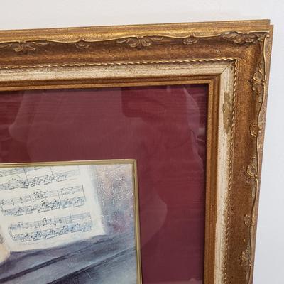 LOT 129: Framed Print "Music Room VI-Romantic Overture" Singed Lena Liu