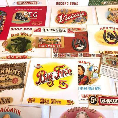 Lot #234 Large Lot of Antique unused Cigar Box Labels - all you see here
