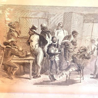 Lot #235 Black Memorabilia - 1878 Print - Harper's Weekly - Lampoons Black Clubs