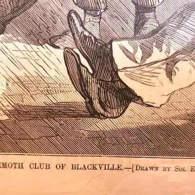 Lot #235 Black Memorabilia - 1878 Print - Harper's Weekly - Lampoons Black Clubs