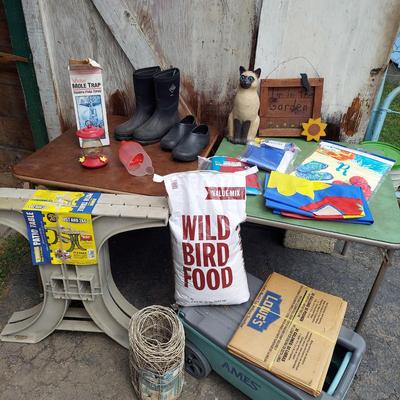 Ames Garden Cart, Bird Food/Feeders & Misc Yard Equipment (G-BBL)