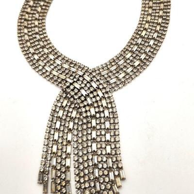 Lot #233 Spectabular WEISS Rhinestone Collar Necklace - great condition
