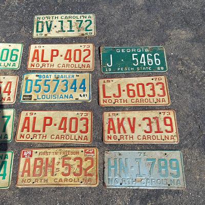 1970s North Carolina License Plates (G-BBL)