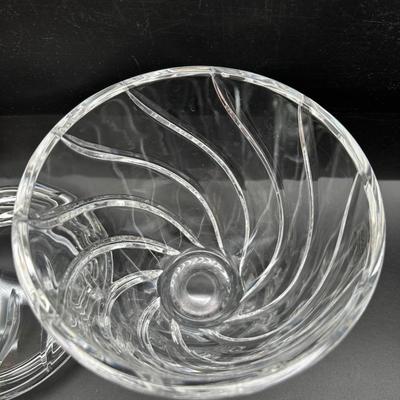 Dansk Heavy Cut Crystal Lidded Jar