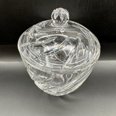Dansk Heavy Cut Crystal Lidded Jar