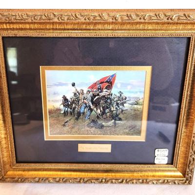 Lot #238 Framed Print "Confederate Charge"