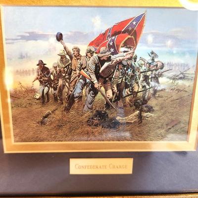 Lot #238 Framed Print "Confederate Charge"