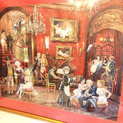 Lot #240 Framed Art Print - "The Bordello" by Lee Dubin
