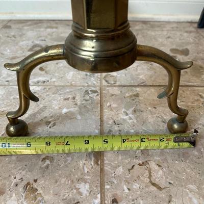Pair of Brass & Iron Fireplace Andirons