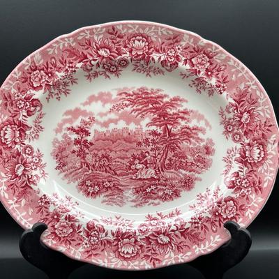 Alfred Meakin Staffordshire “The Courtship” Red Transferware Dinnerware & Serving