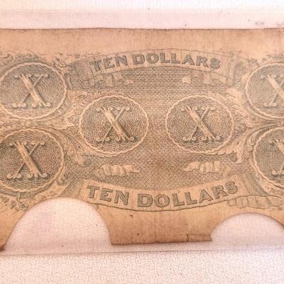 Lot #241 Confederate Money/Bond $10 - 2nd series - 1863