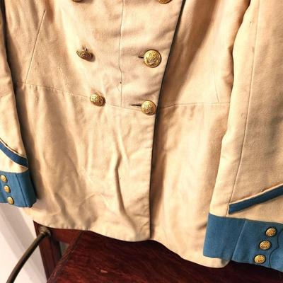 Lot #243 Military Coat - Massachusetts 1st Cadet Corps - original buttons - named wearer