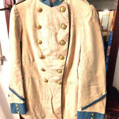 Lot #243 Military Coat - Massachusetts 1st Cadet Corps - original buttons - named wearer