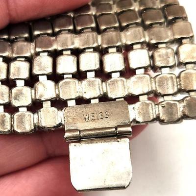 Lot #245 Vintage WEISS Rhinestone Bracelet