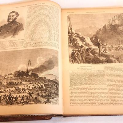 Lot #246 Set of 2 books - Harper's Pictorial History of the Civil War - Vols. 1 and 2 1866-1868