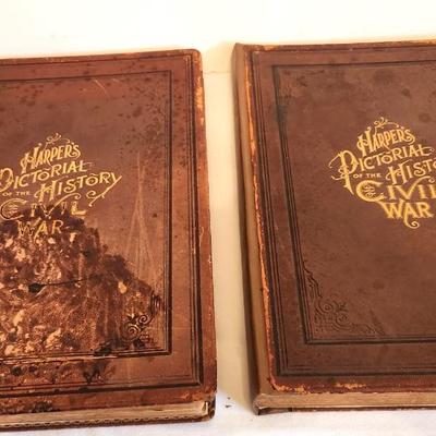 Lot #246 Set of 2 books - Harper's Pictorial History of the Civil War - Vols. 1 and 2 1866-1868