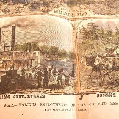 Lot #249 Harper's Weekly Colored Print - The Negro in the War