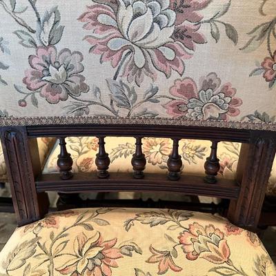 Set of 8 Carved Wood Dining Chairs