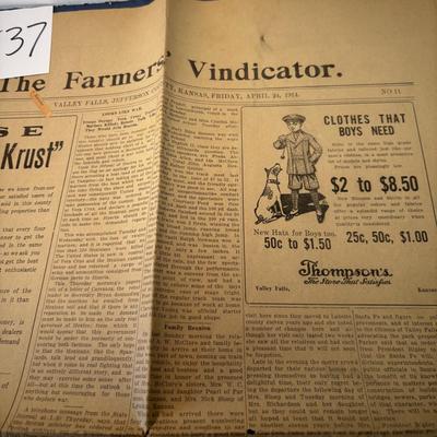 1914 The Farmers Vindicator