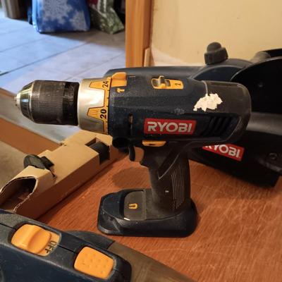 RYOBI CORDLESS TOOL SET WITH BAG ON WHEELS (NO BATTERIES OR CHARGER)