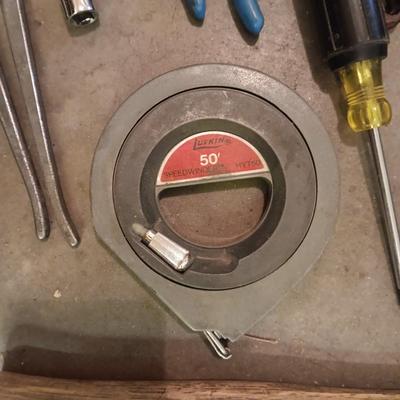 METAL TOOL BOX, SOLDERING, WIRE AND TOOLS