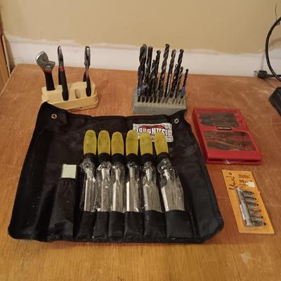 TANDY PUNCH SET, CHISELS, PRECISION TOOLS & DRILL BITS