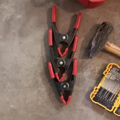 IMPACT DRIVER WITH OTHER HAND TOOLS AND A TOOL BOX WITH 3 TRAYS