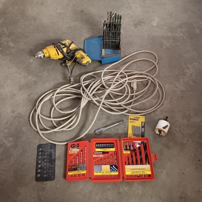 DEWALT DRILL, DRILL BITS, EXTENSION CORD AND MORE