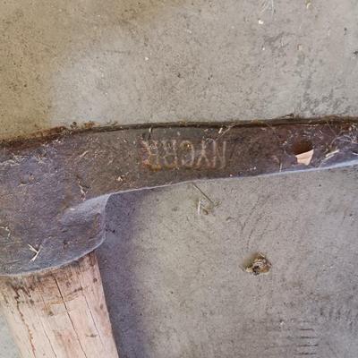 PICK AXE, TRENCH TOOL AND AXE